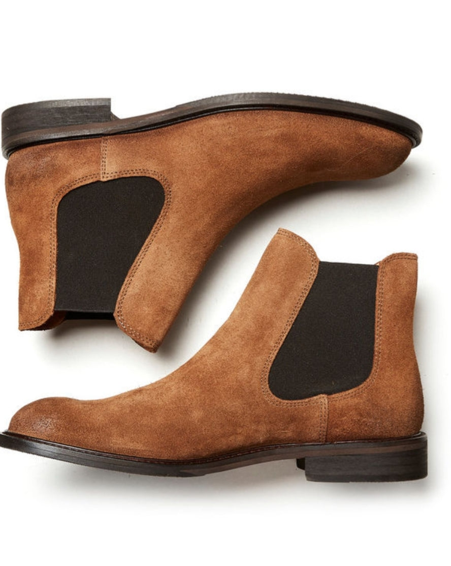 Mens tan suede chelsea boots clearance uk